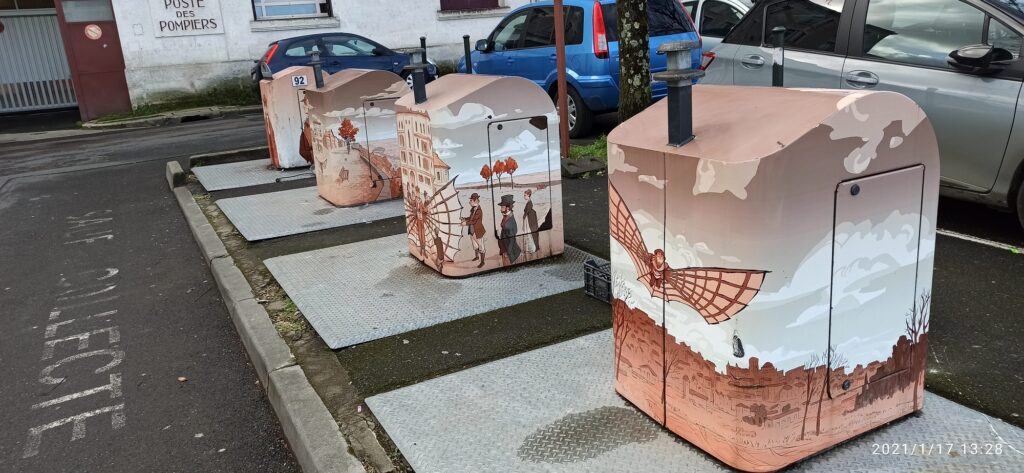 Botes de basura en Angulema